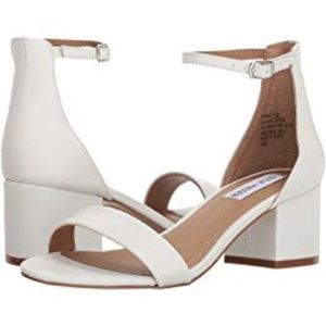 Steve Madden Irenee white leather sandals